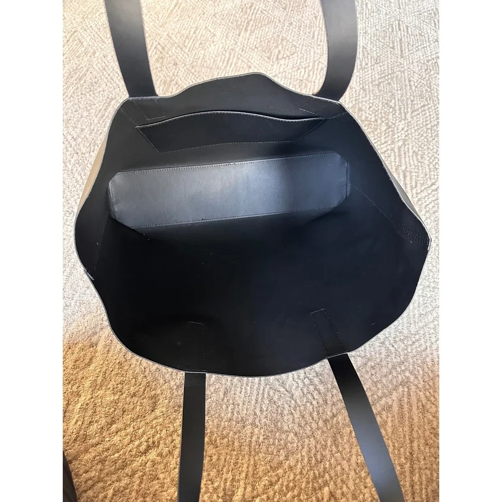 Everlane Day Market Tote Black Italian Leather Shoulder Bag NWT Made in Italy - Picture 4 of 9